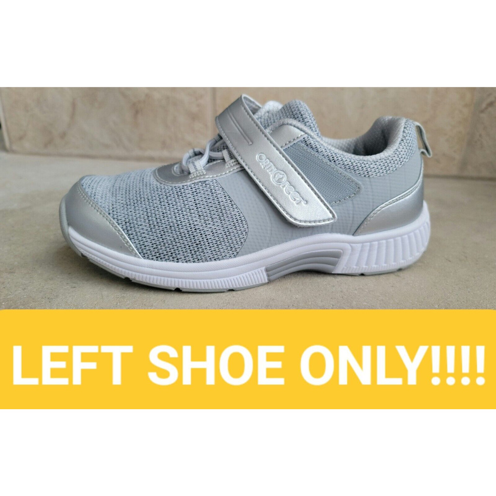 Orthofeet Joelle 7.5 Wide LEFT SHOE ONLY Knit Gray Comfort Ortho Sneaker AMPUTEE